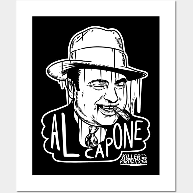 al capone killer portraits black Wall Art by Luis Angel Nunez